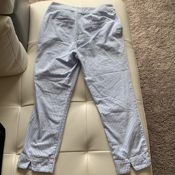 High waisted light blue striped pants - Picture 2 of 2